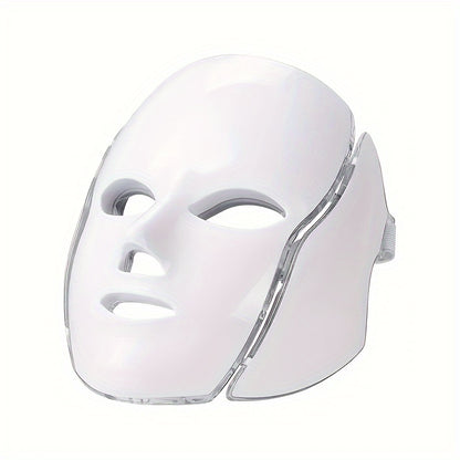 7-Color LED Light Therapy Mask for Face & Neck – Anti-Aging & Acne Treatment