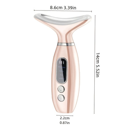 Rechargeable Facial & Neck Massager – Heated Vibrating Beauty Device for Radiant Skin