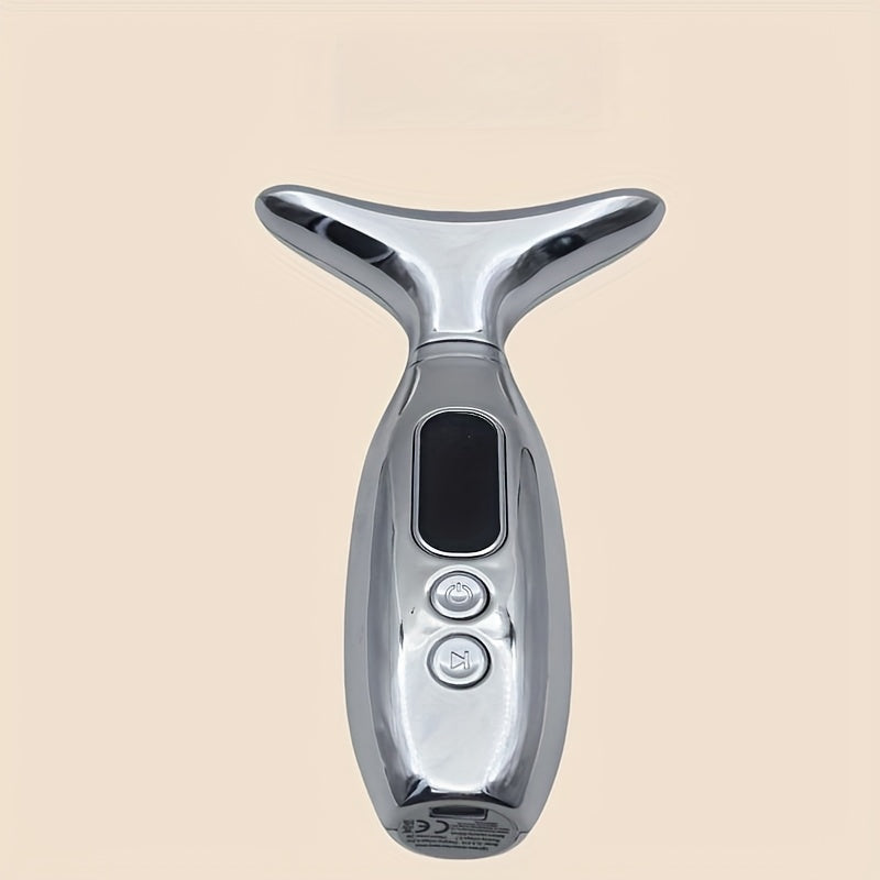 Rechargeable Facial & Neck Massager – Heated Vibrating Beauty Device for Radiant Skin