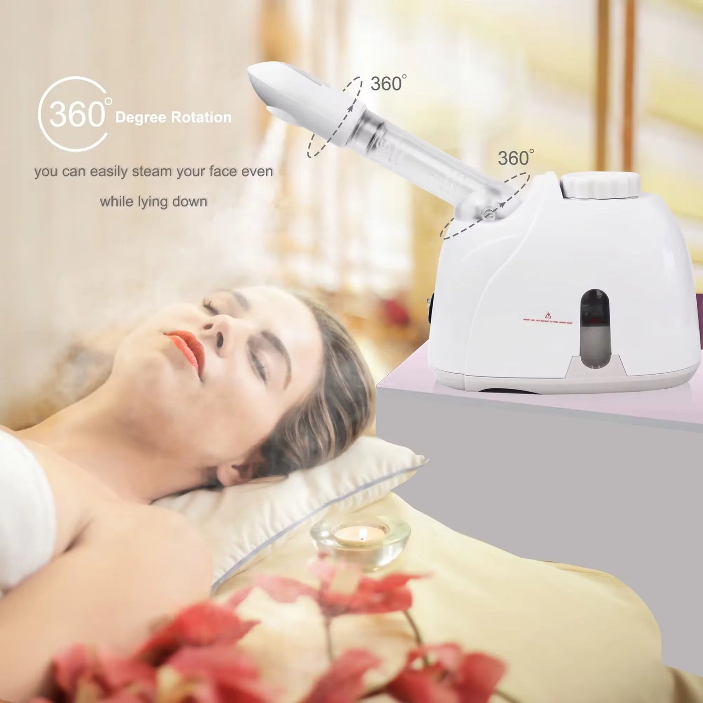 K33S Nano Facial Steamer – Dual-Use Hot & Cold Hydration with Herbal Spa Therapy