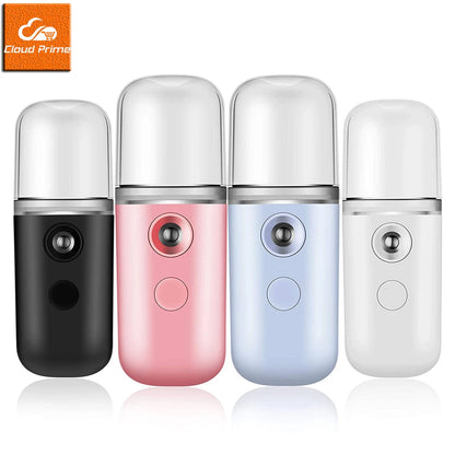 Mini Rechargeable Facial Steamer – Portable Nano Mist Humidifier for Deep Hydration