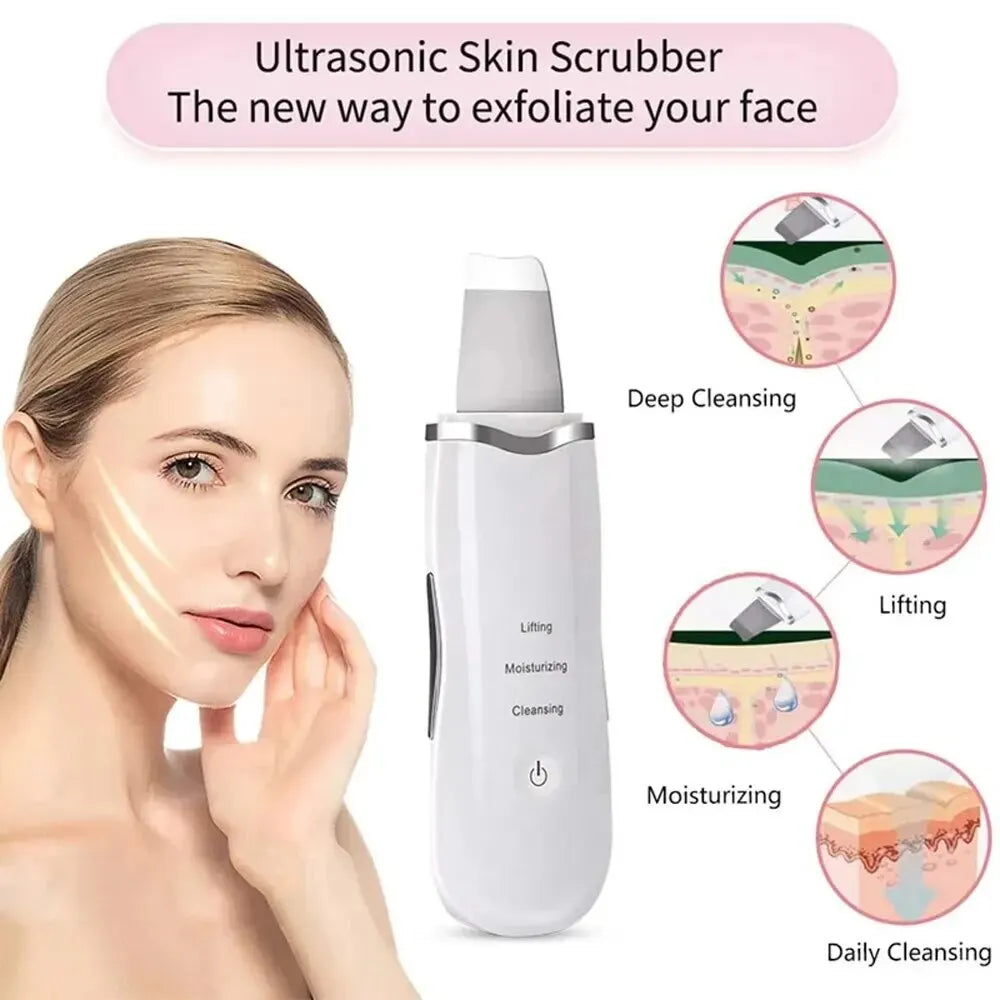 Ultrasonic Skin Scrubber – Deep Clean & Blackhead Remover