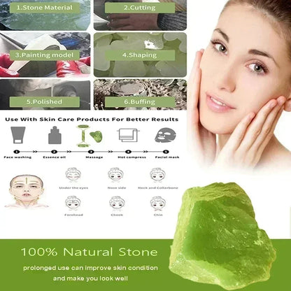 Natural Jade Roller & Gua Sha – Facial & Body Massage Tool